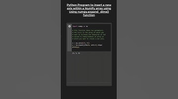 Python program to insert a new axis within NUMPY ARRAY using np.expand_dim( ) function 😱😱😎😎