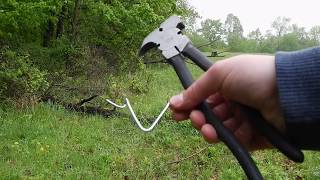 how to use t post clips for barbed wire fence. how to install a t post clip.