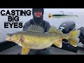 Casting and Jigging for Big Spring Walleyes!