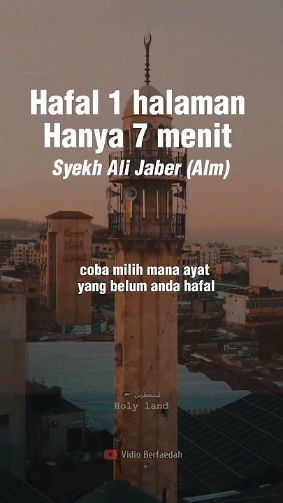 Hafal Quran 1 halaman hanya 7 menit Syekh Ali Jaber (Alm)