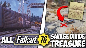Fallout 76 - All Savage Divide Treasure Map Locations (#1, #2, #3, #4, #5 ...)