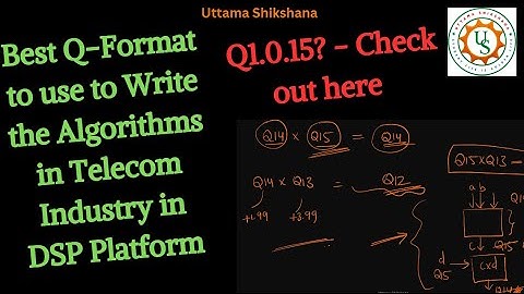 [Series 77] Best Q-Format to use to Write the Algorithms in Telecom Industry in DSP Platform