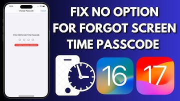 How To Fix No Option For Forgot Screen Time Passcode On iPhone