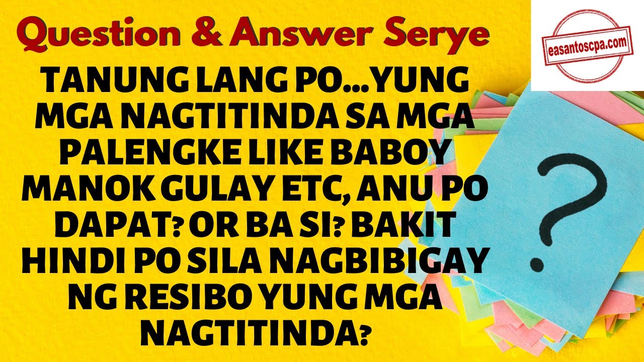 OR or SI ba ang gagamitin ng mga nagtitinda sa palengke. bakit hindi