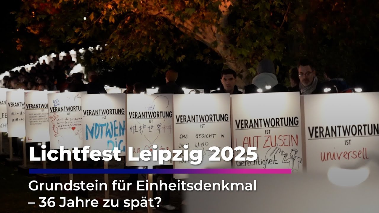Lichtfest Leipzig: Kommt das Einheitsdenkmal 36 Jahre zu spät? I Sachsen Fernsehen