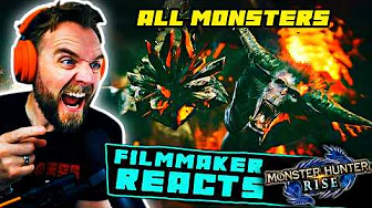 FILMMAKER REACTS: MONSTER HUNTER RISE ALL MONSTER INTROS!!