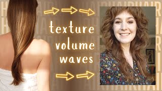 HOW TO STYLE A WOLF CUT FOR MAXIMUM VOLUME AND TEXTURE!! LONG SHAG HAIRCUT WITH SHORT CURTAIN BANGS