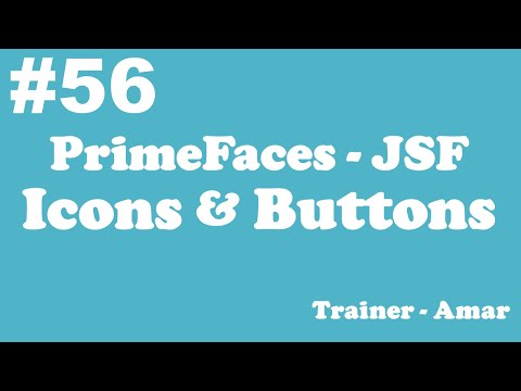 PrimeFaces - JSF Tutorial || PrimeIcons & Buttons in PrimeFaces using Netbeans IDE || Part-56