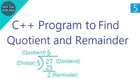 C++ Program to Find Quotient and Remainder