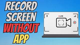 How To Record Screen on PC Without Any App | No Software Screen Recording Windows