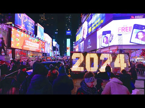 New York, Hoa Kỳ | Đi Bộ Thành Phố Ban Đêm 4K | 26 thg 12, 2023