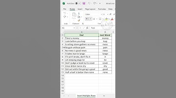 Shortcut to Insert multiple rows in Excel