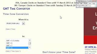 Converting between two GMT Time Zone screenshot 1