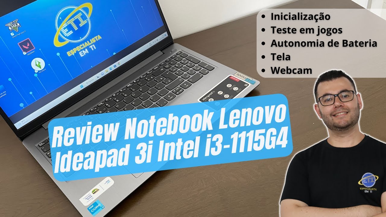 Notebook Lenovo IdeaPad 3i i3-1115G4 4GB 256GB SSD Intel UHD Graphics  Windows 11 15.6', Cinza, 82MD000ABR : : Computadores e  Informática