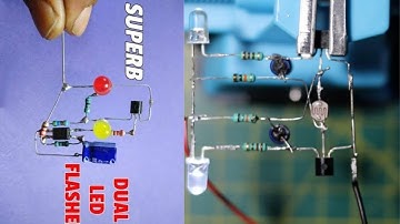 FlipFlop Dual LED flasher Circuit.