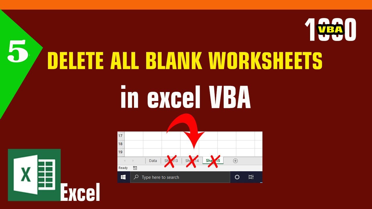  5 Delete All Blank Worksheets In Excel VBA MsOffice Learning 
