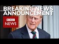 BBC ONE Interrupts Programming - Death of Prince Philip, Duke of Edinburgh at 99