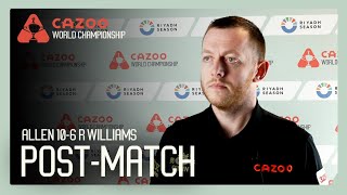 &#39;Job Done!&#39; | Mark Allen Reacts to R1 Win! | Cazoo World Championship 2024