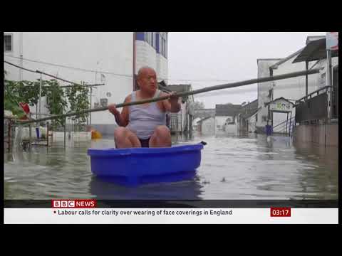Weather Events 2020 - Flooding and more rains still falling (Japan & China) - BBC - 12th July 2020