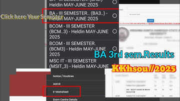 🎓 KKHSOU 3rd Semester Exam Result 2025 OUT Now! 🎓 2025
