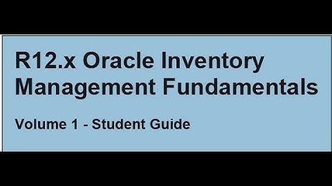 Oracle Inventory Part 4 (Define workday calendar)
