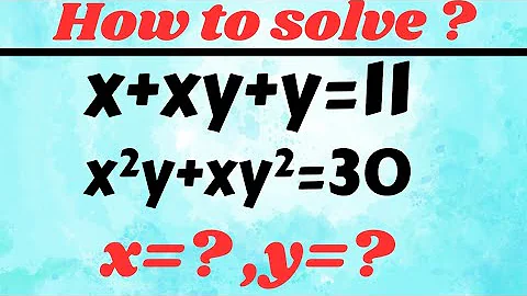 A Nice Algebraic Equations Problem || Find the values of x and y?|| You should know this trick