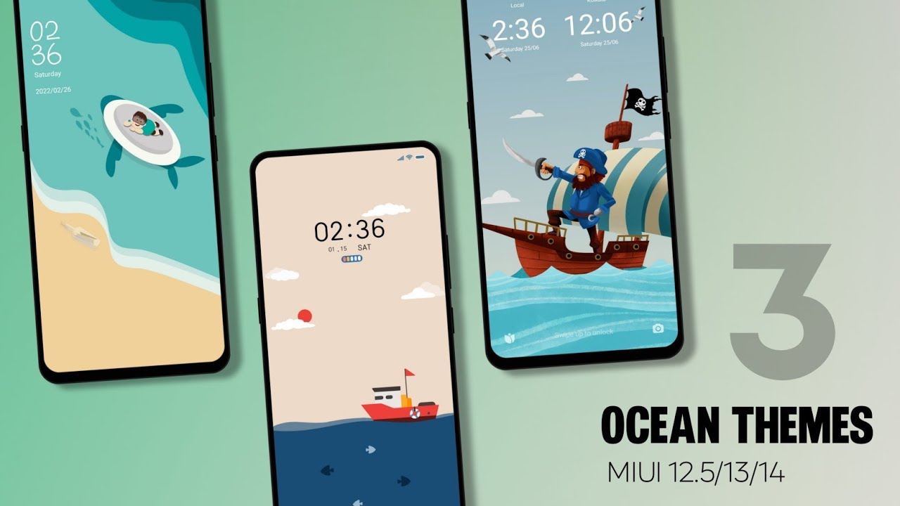 Minimal ocean themes for MIUI 12.5/13/14 ||  New tranding themes 🔥