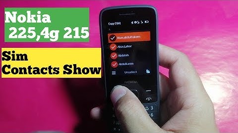 How to setting Contacts Nokia 225,4g 215 Sim Contacts Show, Import export Settings