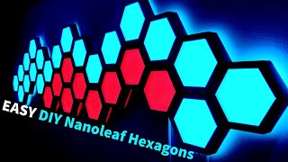 Making My Own Version of Nanoleaf Hexagons - DIY Project (No 3d printing, programing or soldering)