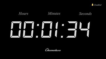 1-Minute 34 Second Timer | Clean and Sleek Countdown