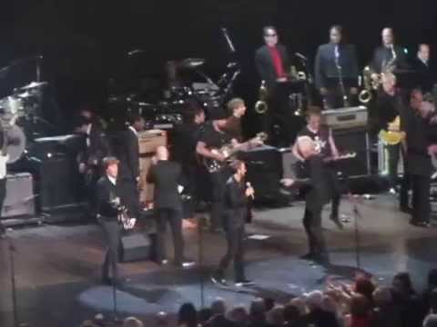 The Beatles Ringo Starr and Paul McCartney onstage together at Rock & Roll Hall of Fame Induction