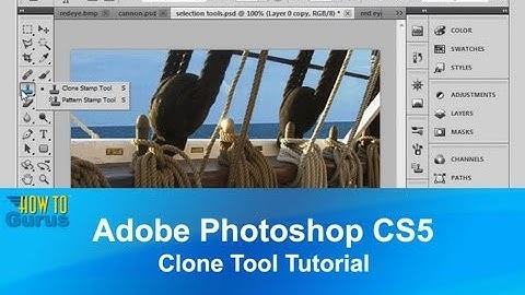 Adobe Photoshop CS5 Clone Tool Tutorial - How to use Photoshop Stamp Tools