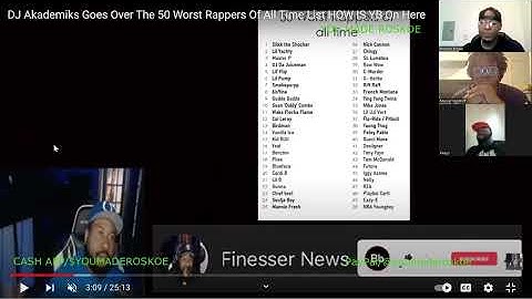 We Go Over The Latest "50 Worst Rappers List"! | Reaction #worstrapperslist #reactions #music