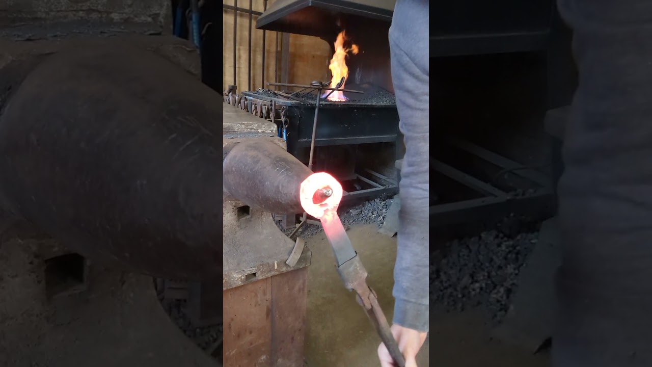 #blacksmith forging a bottle opener #anvil #asmr #making