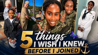 5 things I wish I knew before I joined the Navy. 