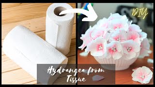 DIY CRAFT | Kitchen Paper Towel Tissue To Hydrangea Flower