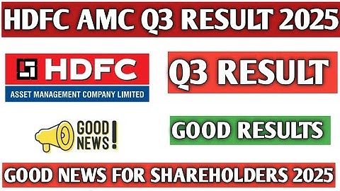 HDFC AMC Q3 result 2025|| HDFC AMC share latest news 2025|| HDFC AMC Result today