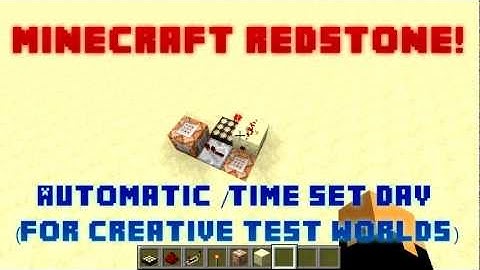 Minecraft Redstone: Automatic /Time set 0