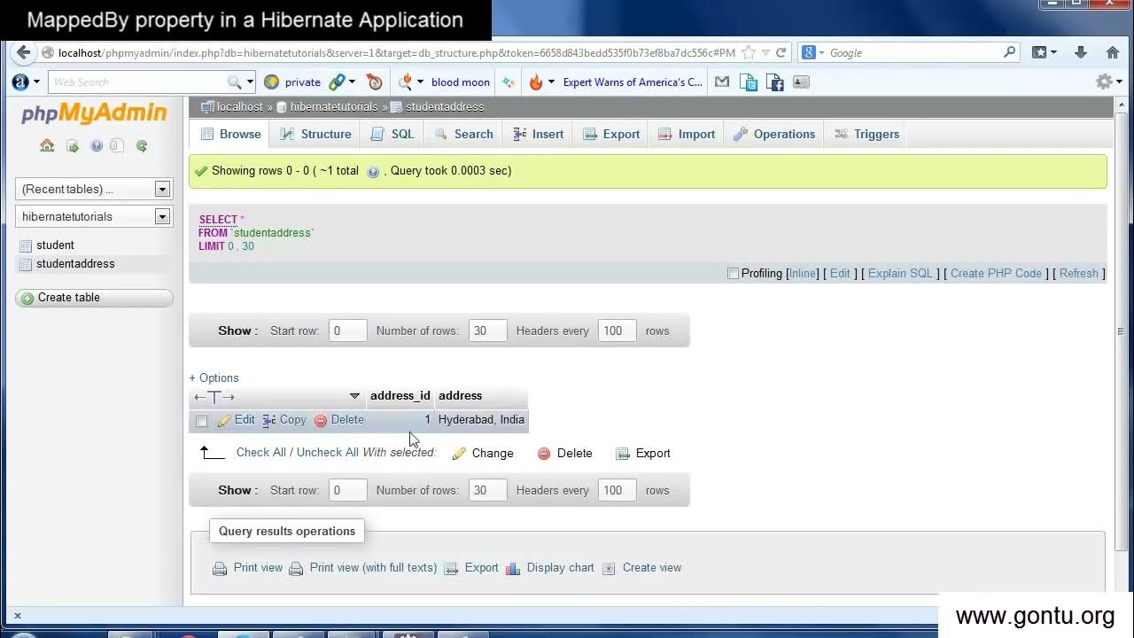 Hibernate tutorial part 12 mappedby property concept in detail youtube