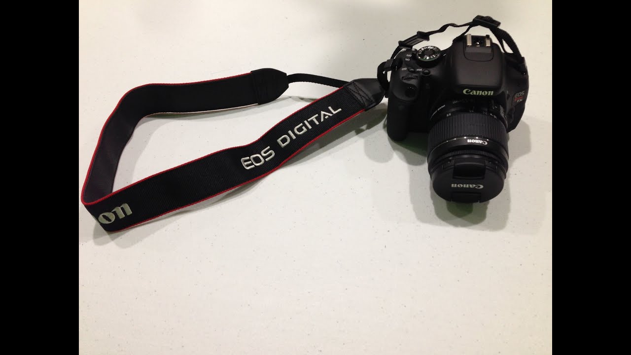 Camera Canon Dslr Camera Straps canon eos rebel t3i neck strap attachment tutorial youtube