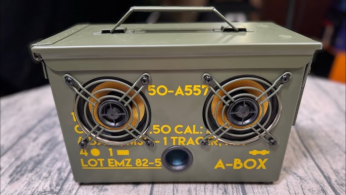 Large Portable 100W Bluetooth Ammo Box Speaker Kit Components