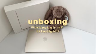 📦 (ASMR Unboxing) 2022 MacBook Air M2 (Starlight) | Comparison with 2013 MacBook Air 13