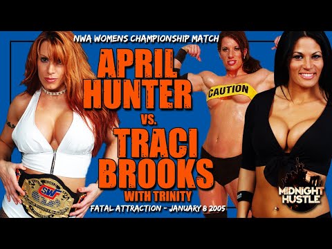 Women's Title Match: April Hunter vs Traci Brooks w/ Trinity (Jan 2005) - NWA Cyberspace Wrestling