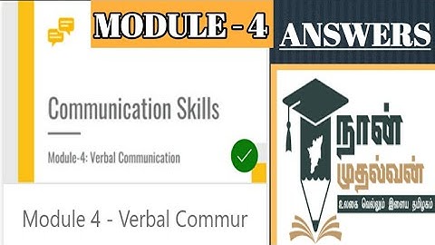 Communication Skills / Verbal communication ( Module 4 ) / 2nd year/ Answers