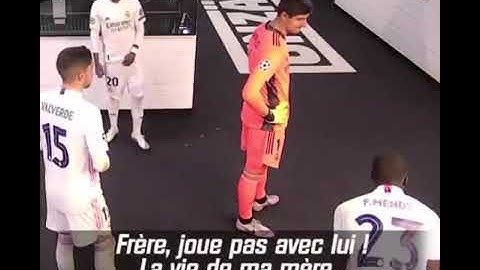 Karim Benzema tells Ferland Mendy not to pass to Vinicius Jr at half-time during last night’s game