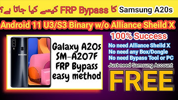 Samsung A20s (A207f) Frp bypass done 100% free android 11 U3 binary | 2022 | TECH City 2.0