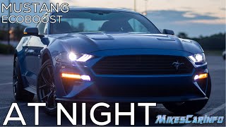 👉 AT NIGHT: 2020 Ford Mustang EcoBoost - Interior & Exterior Lighting Overview + Night Drive