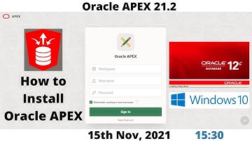How to Install Oracle APEX 21.2 | DB 12c | Windows 10