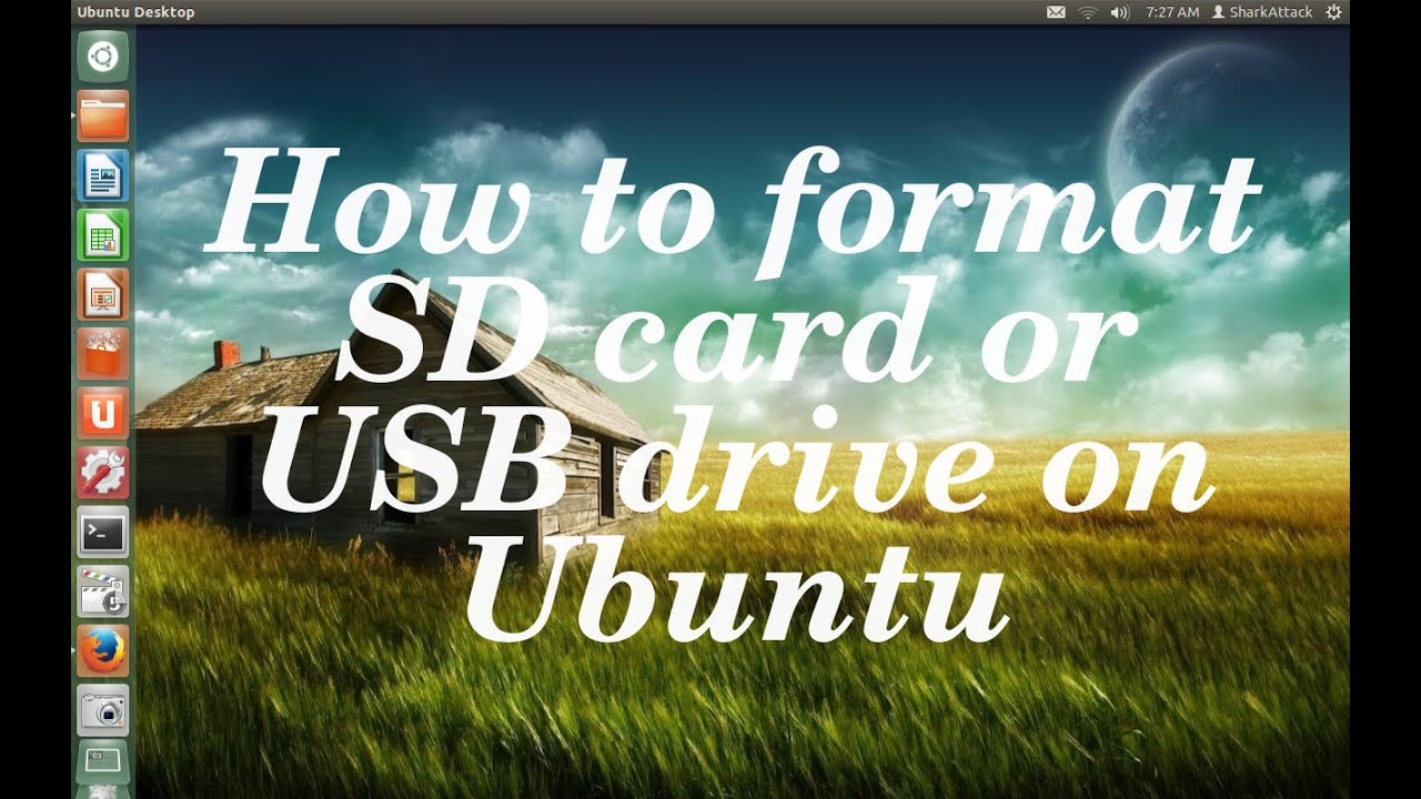 How to format SD card or USB drive on Ubuntu YouTube