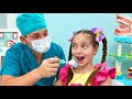Dentist learns Sofia how important to take care of your teeth